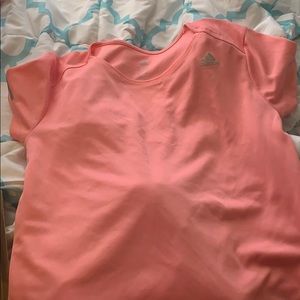 pink adidas dry fit tee
